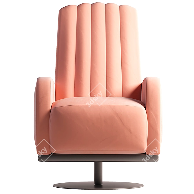 Sleek Modern Armchair for 3Ds Max 2017 3D model image 2