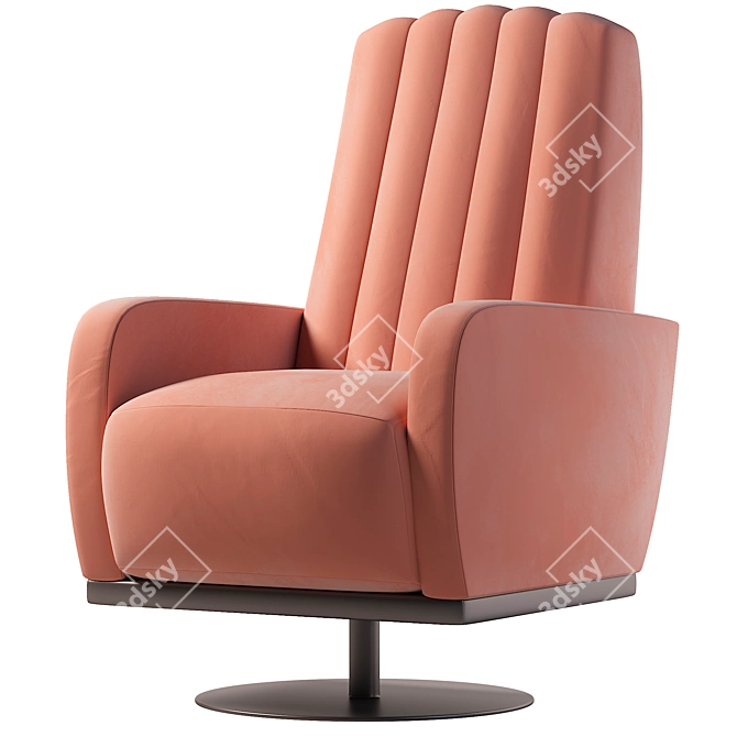 Sleek Modern Armchair for 3Ds Max 2017 3D model image 3