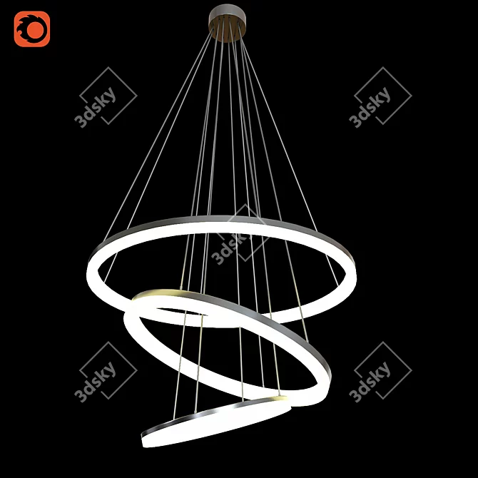 Dimensional Circle Light: Modern Illumination Solution 3D model image 1