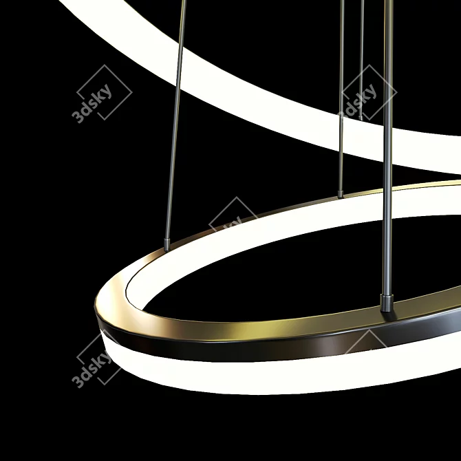Dimensional Circle Light: Modern Illumination Solution 3D model image 3