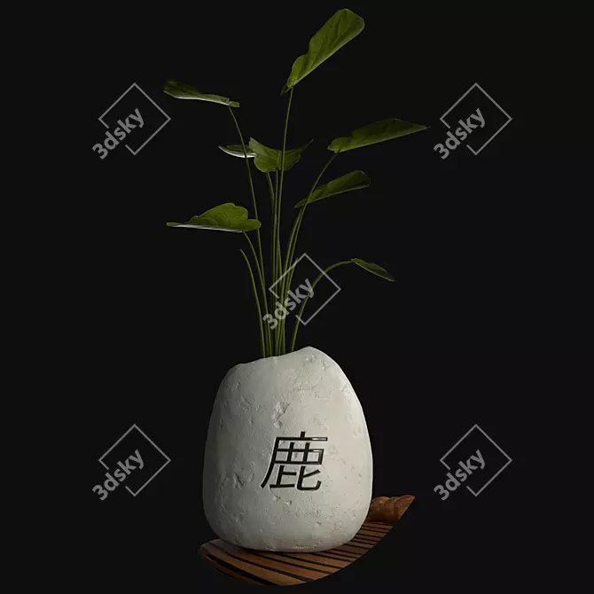 Zen Sphere Deer: Elegant Illuminated Flower 3D model image 3