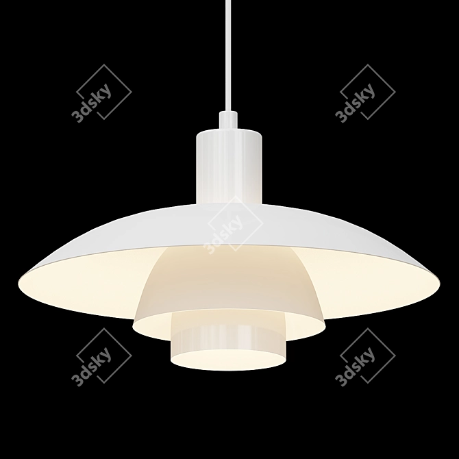 Elegant Multi-level Pendant Light 3D model image 1