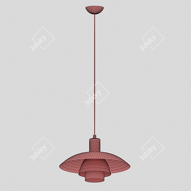 Elegant Multi-level Pendant Light 3D model image 2