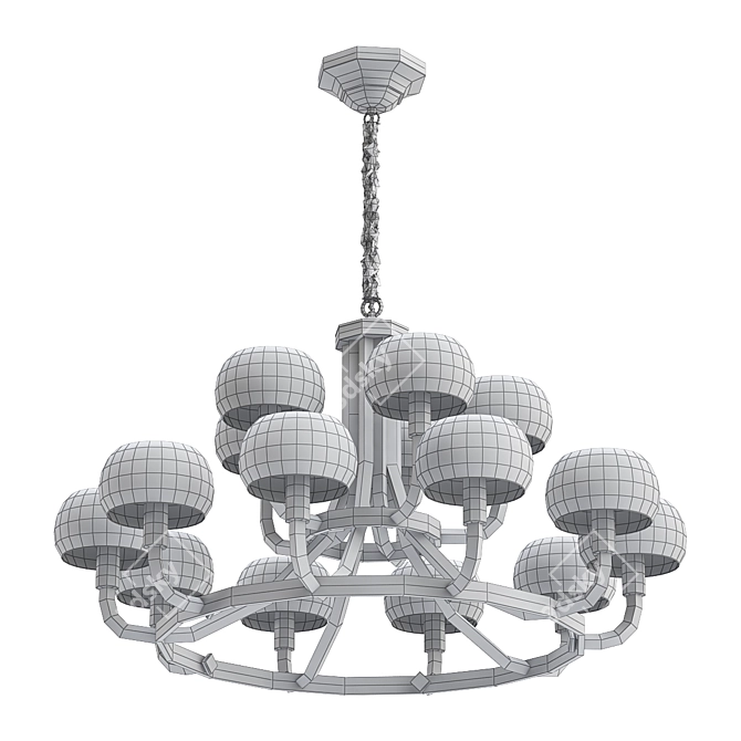 Elegant Emi Celine Chandelier 3D model image 2