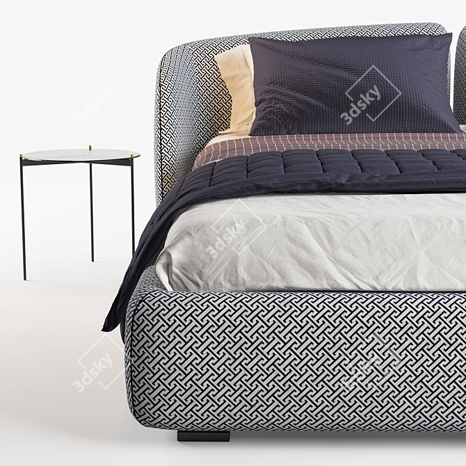 Luxury Millimeter-Sized Bed 3D model image 3