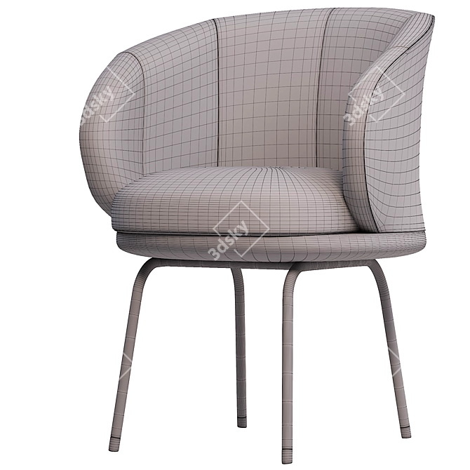 Modern Armchair: Stylish and Comfortable 3D model image 5