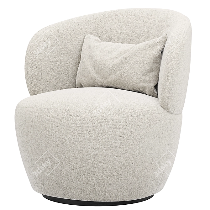 Amber Swivel Chair: Sleek and Stylish Seating Solution 3D model image 1