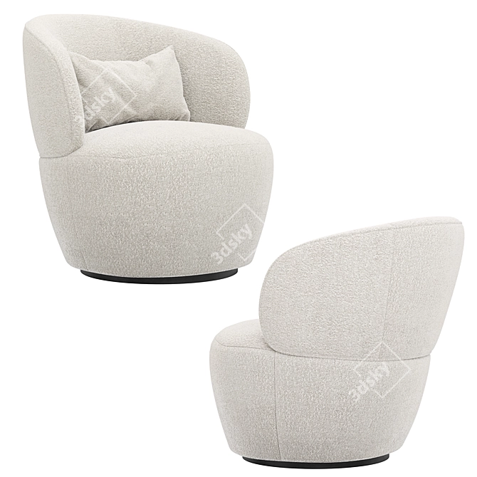 Amber Swivel Chair: Sleek and Stylish Seating Solution 3D model image 2