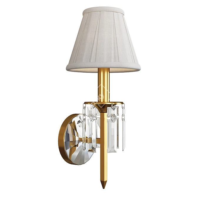 Elegant Crystal Sconce 3D model image 1