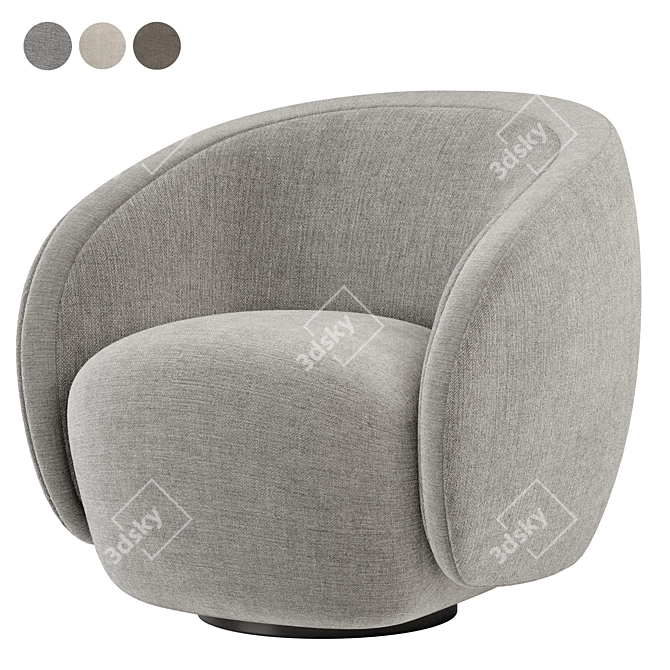 Elegant Whetherly Accent Chair 3D model image 1