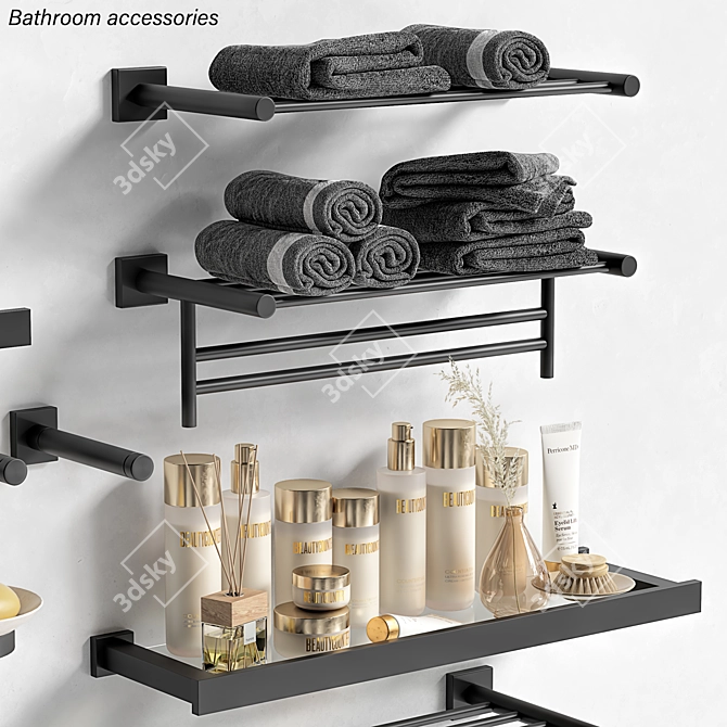 Versatile Bathroom Essentials Set 3D model image 3