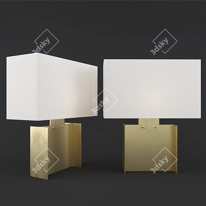 Elegant Beam Accent Lamp 3D model image 5