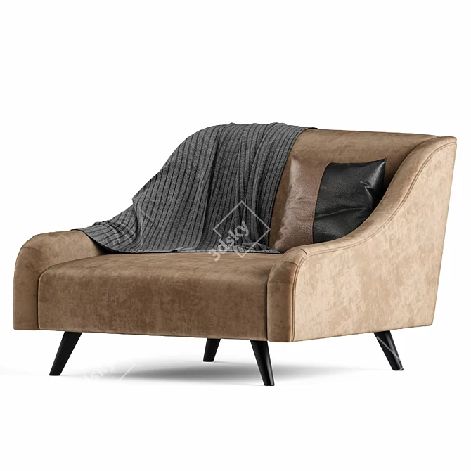 Stylish Elgin Armchair: Modern Design & Comfort 3D model image 2