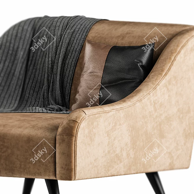 Stylish Elgin Armchair: Modern Design & Comfort 3D model image 3