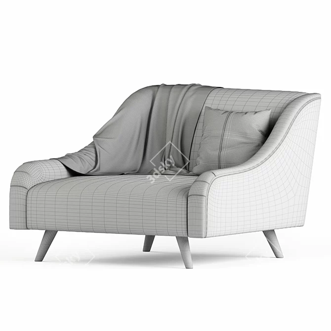 Stylish Elgin Armchair: Modern Design & Comfort 3D model image 4