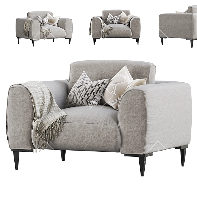 Elegant Chateau dax Armchair: Timeless Luxury 3D model image 6