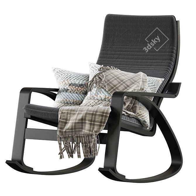 ComfortCrafts Modern Rocking Chair: The Perfect Addition to Your Home! 3D model image 1