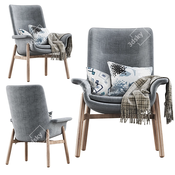 Stylish Vedbo Armchair by IKEA 3D model image 4