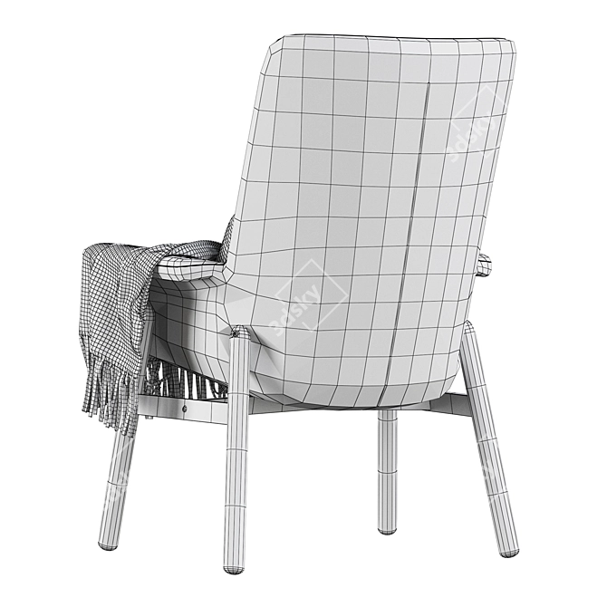 Stylish Vedbo Armchair by IKEA 3D model image 7