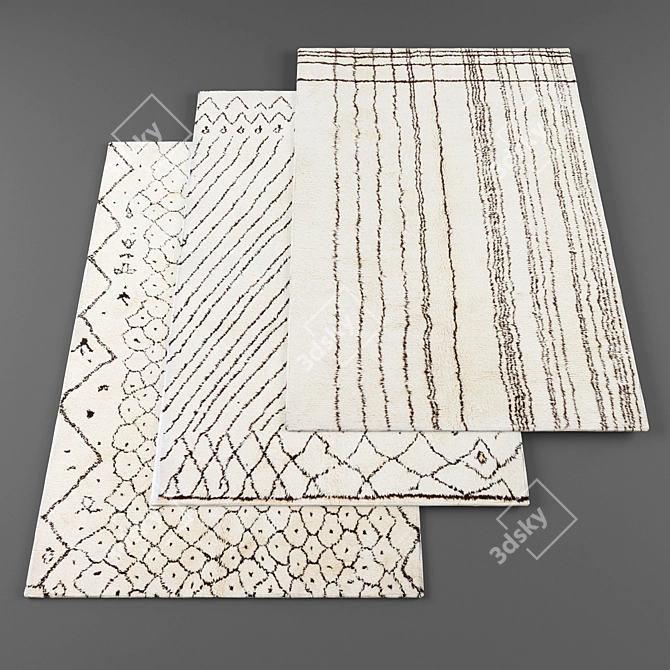 Modern Rugs Bundle: High-Resolution Textures 3D model image 1