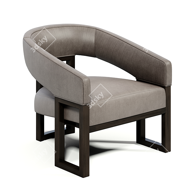 Elon Vintage Leather Armchair 3D model image 3