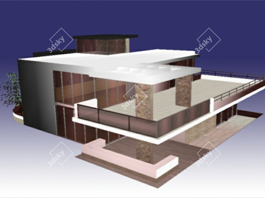 Contemporary Urban Dwelling 3D model image 1