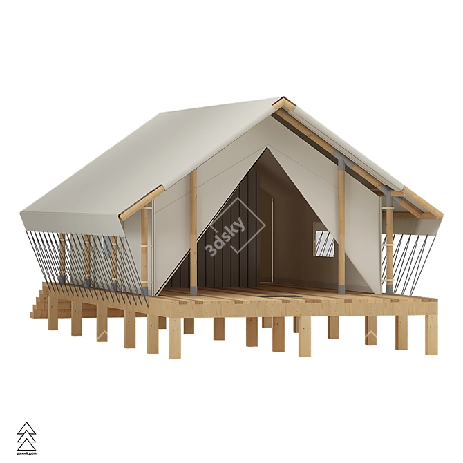 Wild House Safari Tent "South" - Ultimate Glamping Experience 3D model image 1