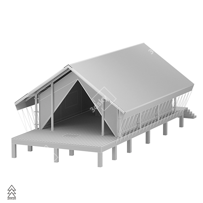 Wild House Safari Tent "South" - Ultimate Glamping Experience 3D model image 4