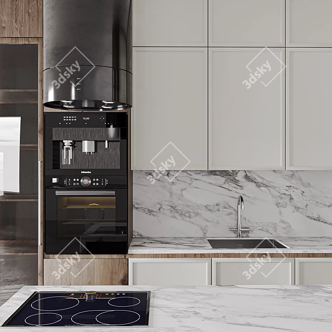 Modern Kitchen Set: 2015, 420x110x288 cm 3D model image 3