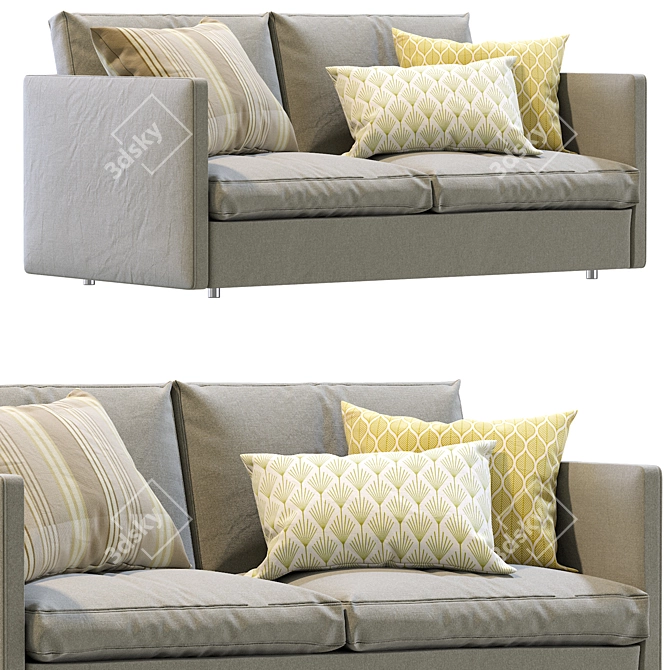 Modern West Elm Harris Sofa 3D model image 3