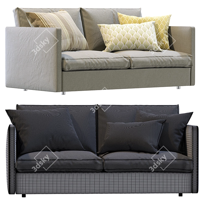 Modern West Elm Harris Sofa 3D model image 5