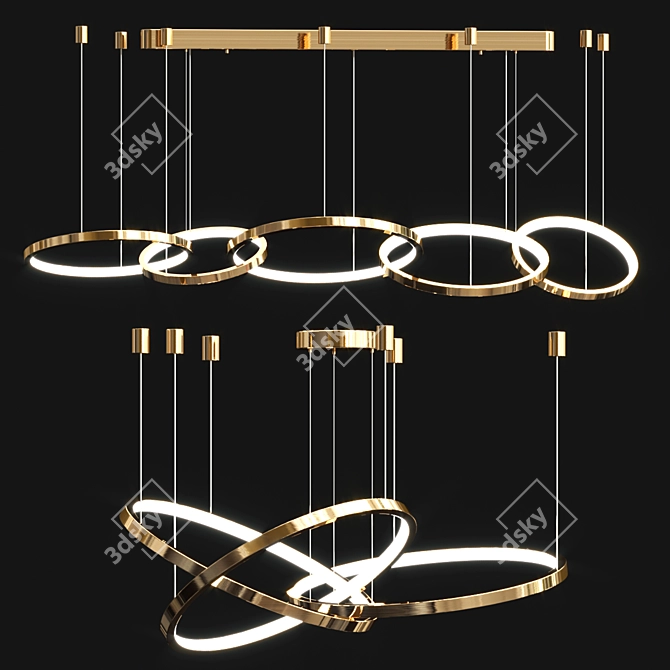 Elegance Illuminated: Lexington Chandelier 3D model image 1