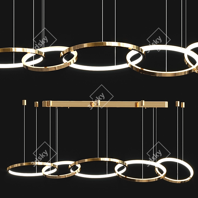 Elegance Illuminated: Lexington Chandelier 3D model image 2