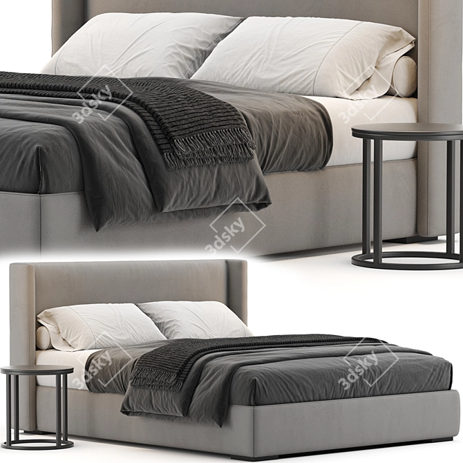 RH Lawson Bed: Luxurious Comfort 3D model image 1