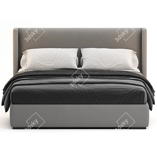 RH Lawson Bed: Luxurious Comfort 3D model image 3
