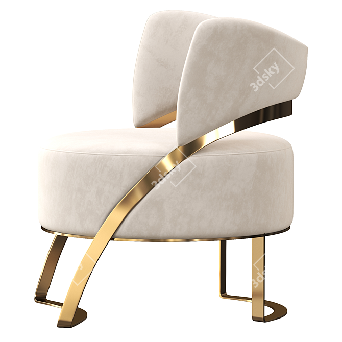 Gotham Luxury Armchair 3D model image 3