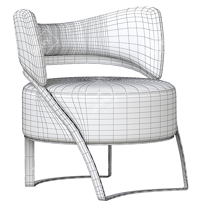 Gotham Luxury Armchair 3D model image 5