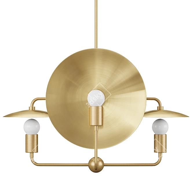 Modern Orbit Chandelier: Elegant & Versatile 3D model image 1