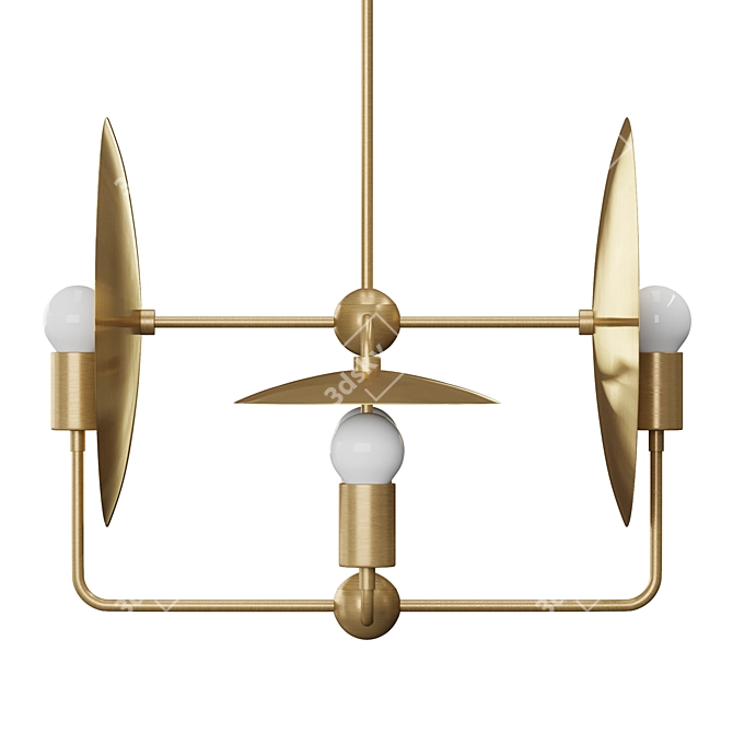 Modern Orbit Chandelier: Elegant & Versatile 3D model image 2