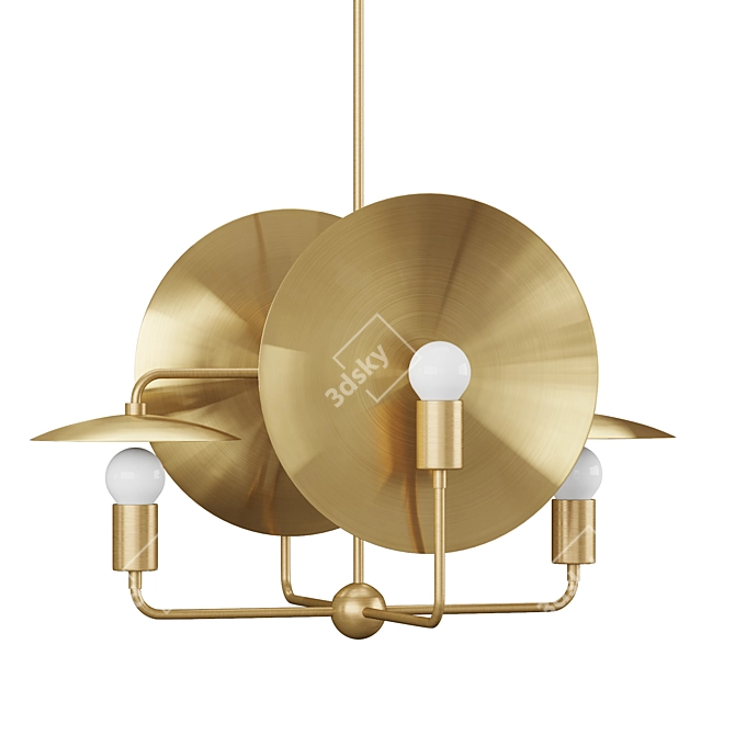 Modern Orbit Chandelier: Elegant & Versatile 3D model image 3