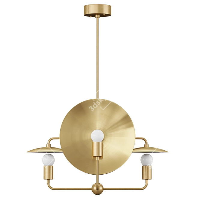 Modern Orbit Chandelier: Elegant & Versatile 3D model image 6