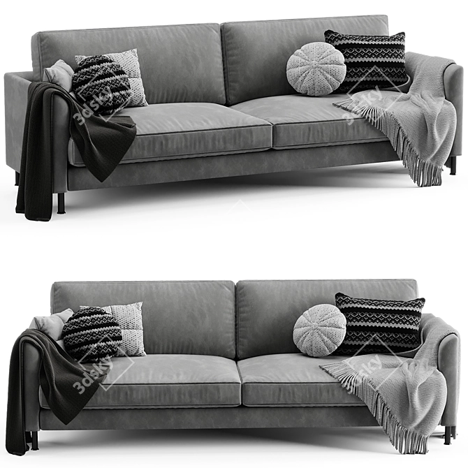 Boconcept Indivi Sofa: Contemporary Comfort & Style 3D model image 1