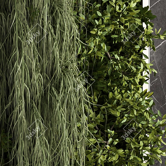 Green Oasis - Vertical Garden Wall 3D model image 3