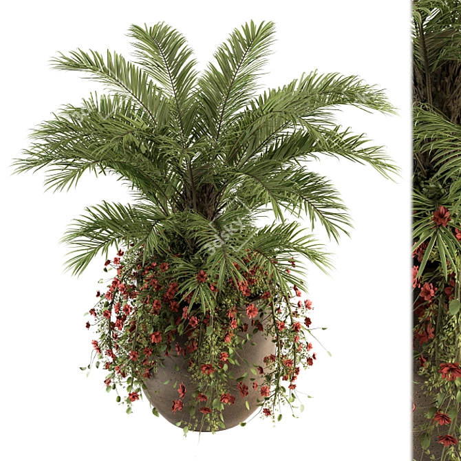 Tropical Tranquility: Palm Plant Set 3D model image 1