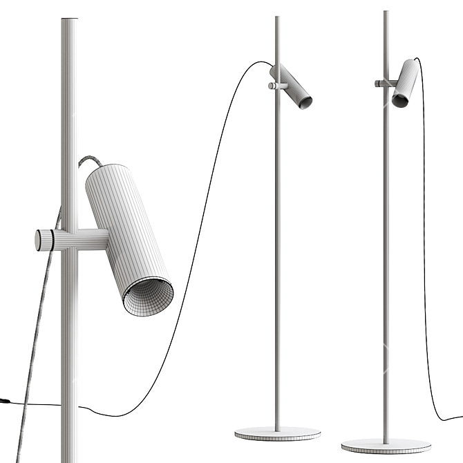 Sleek LED Floor Lamp: DOTS Illuminate in Style 3D model image 2