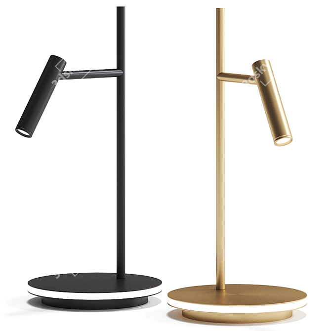 Modern Metal LED Table Lamp 3D model image 1