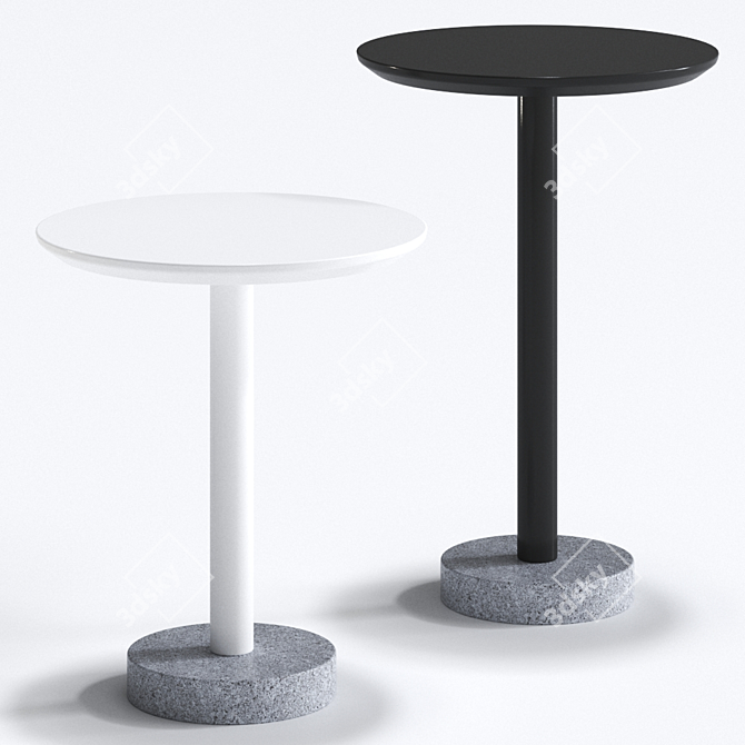Bernardo Steel Garden Side Table - Stylish and Durable 3D model image 2