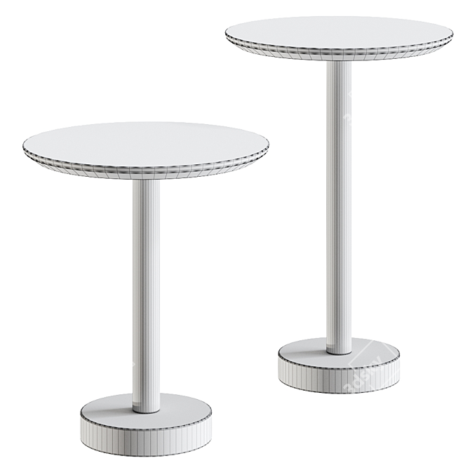 Bernardo Steel Garden Side Table - Stylish and Durable 3D model image 4