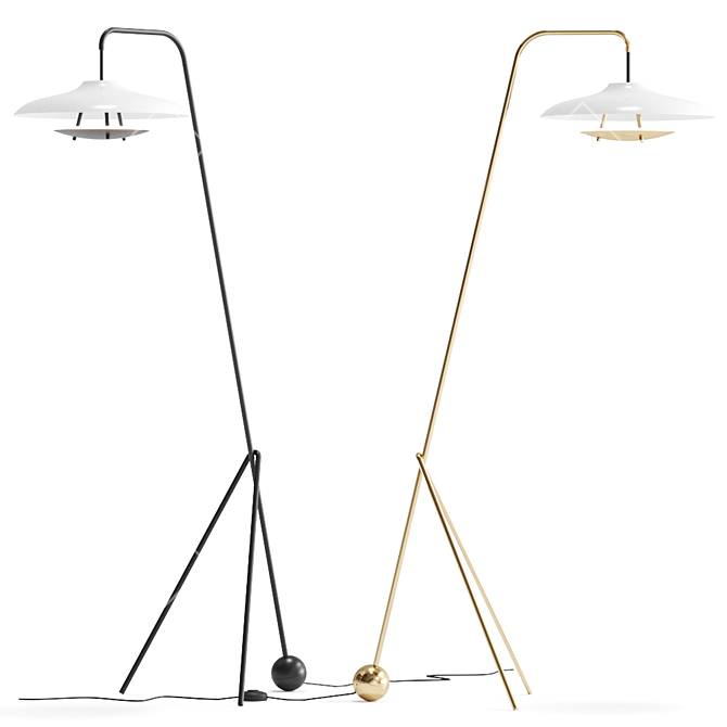 Elegant HARO Floor Lamp: Timeless Design 3D model image 1