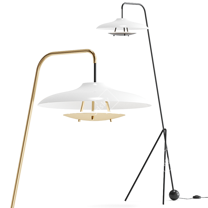 Elegant HARO Floor Lamp: Timeless Design 3D model image 2